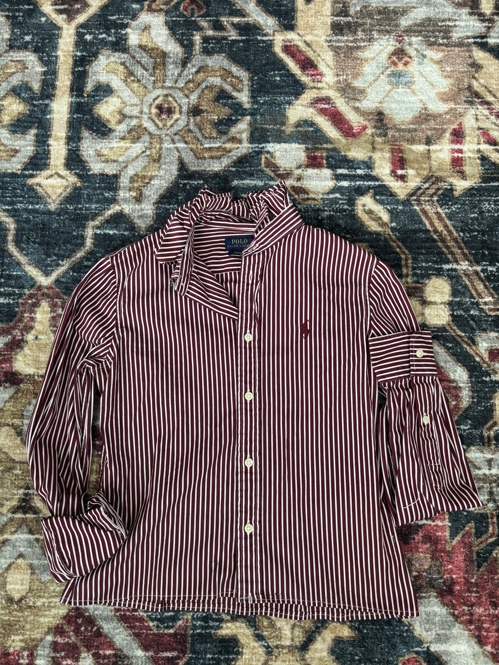 Red Ralph Lauren Revamped Button Down