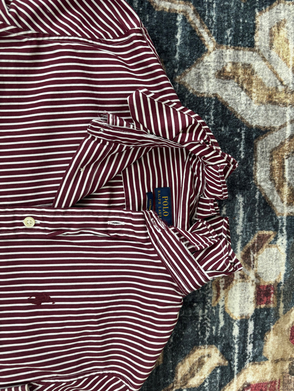 Red Ralph Lauren Revamped Button Down