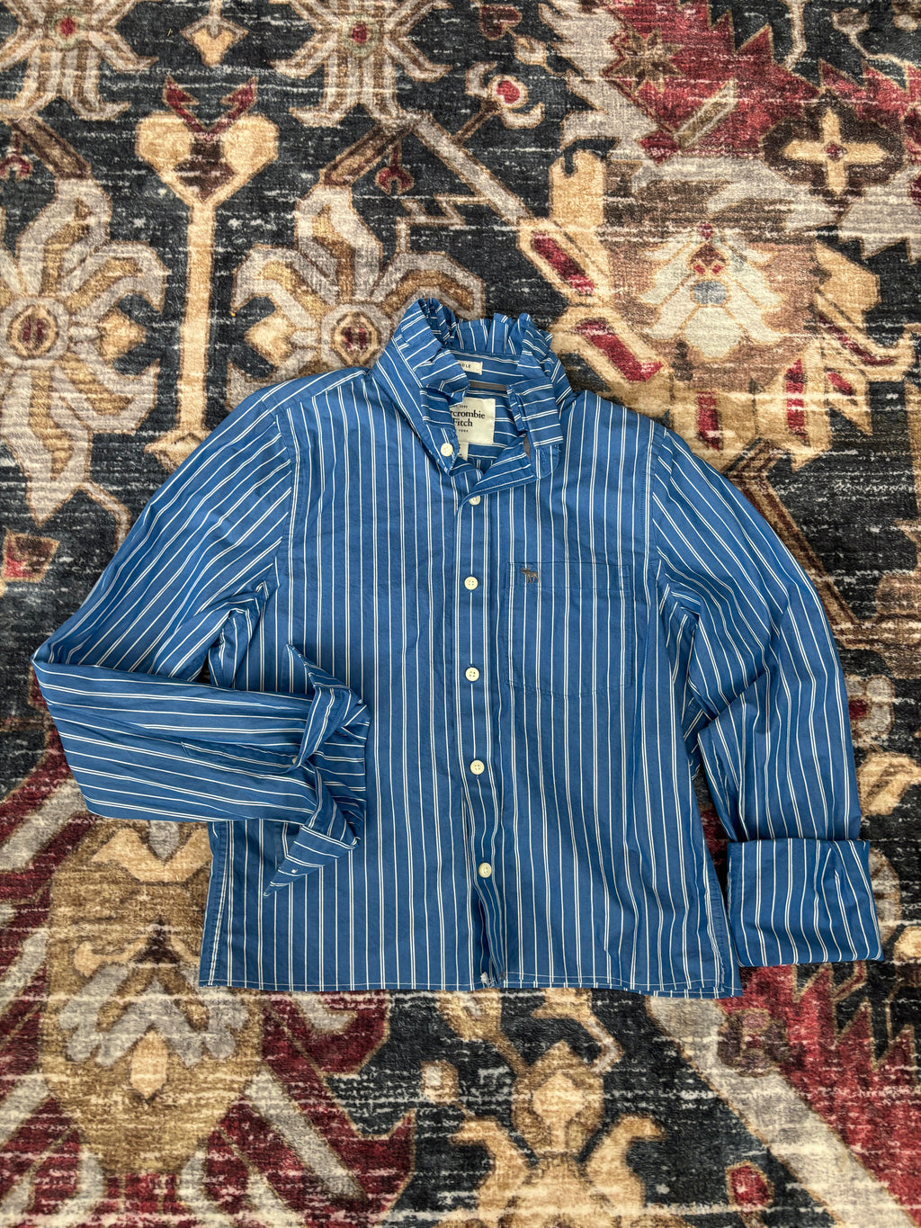 Blue Striped Revamped Button Down