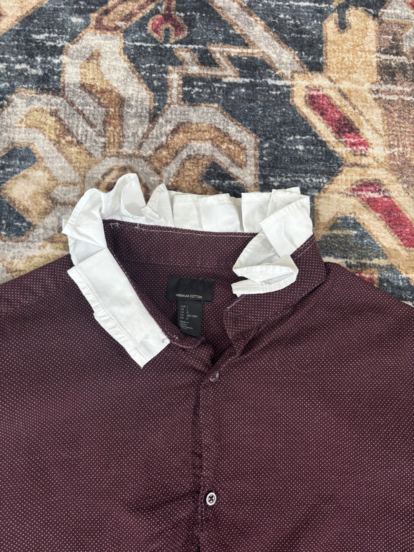 White and Red Revamped Button Down