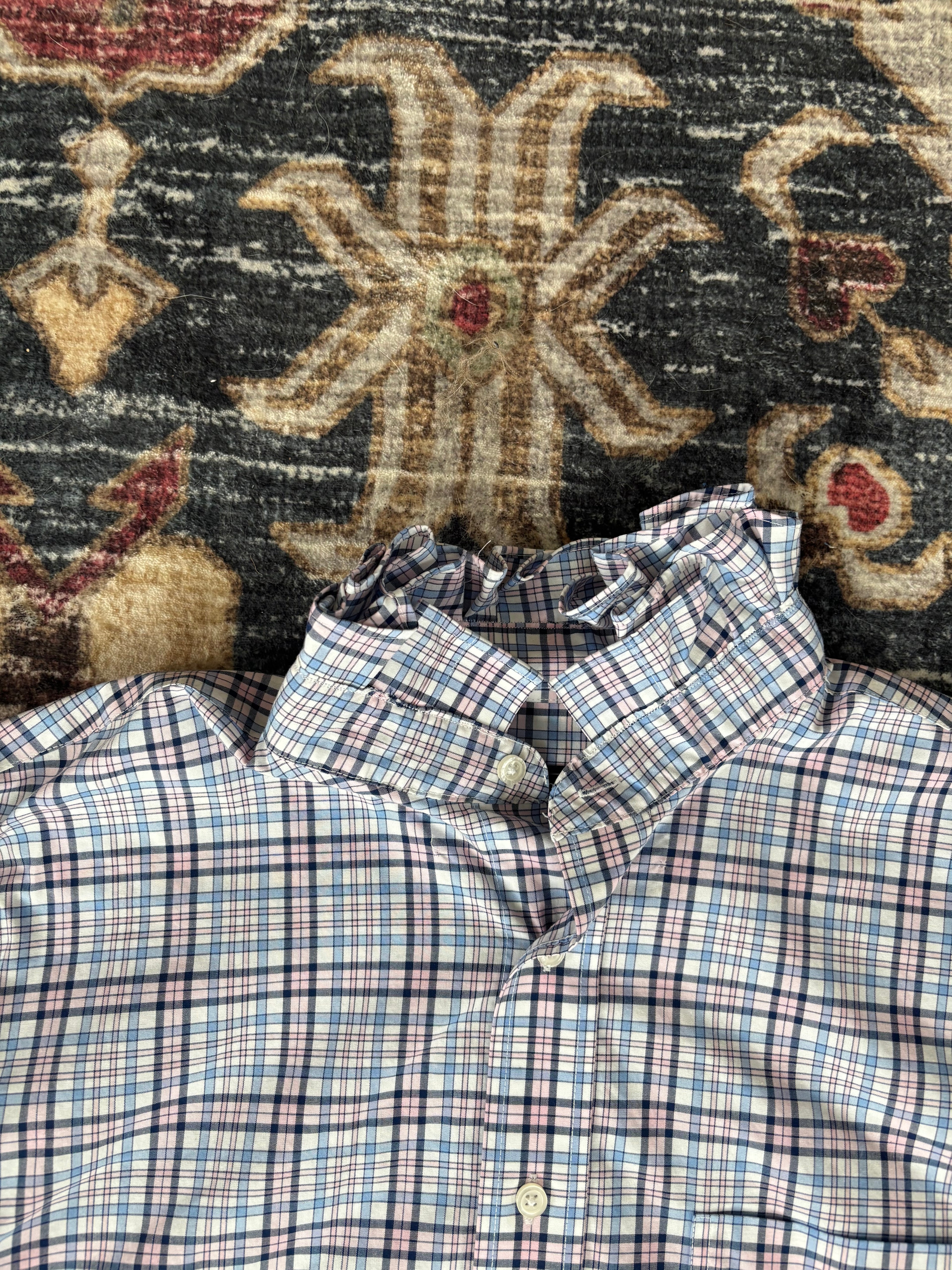 Pink and Blue Plaid Revamped Button Down
