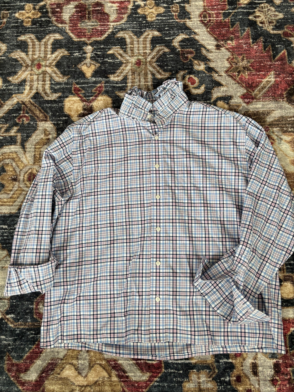 Pink and Blue Plaid Revamped Button Down