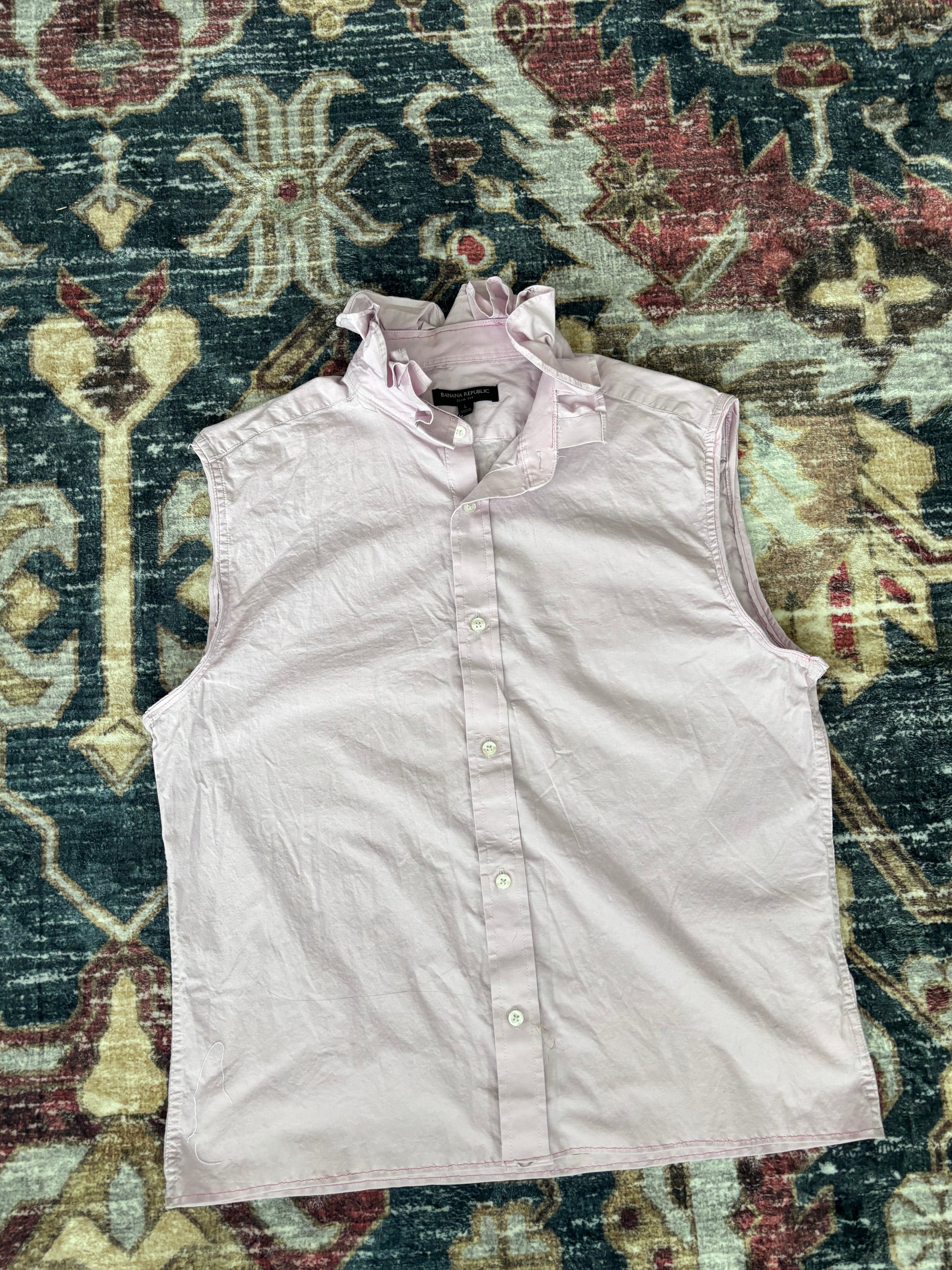 Pink Revamped Button Down Tank