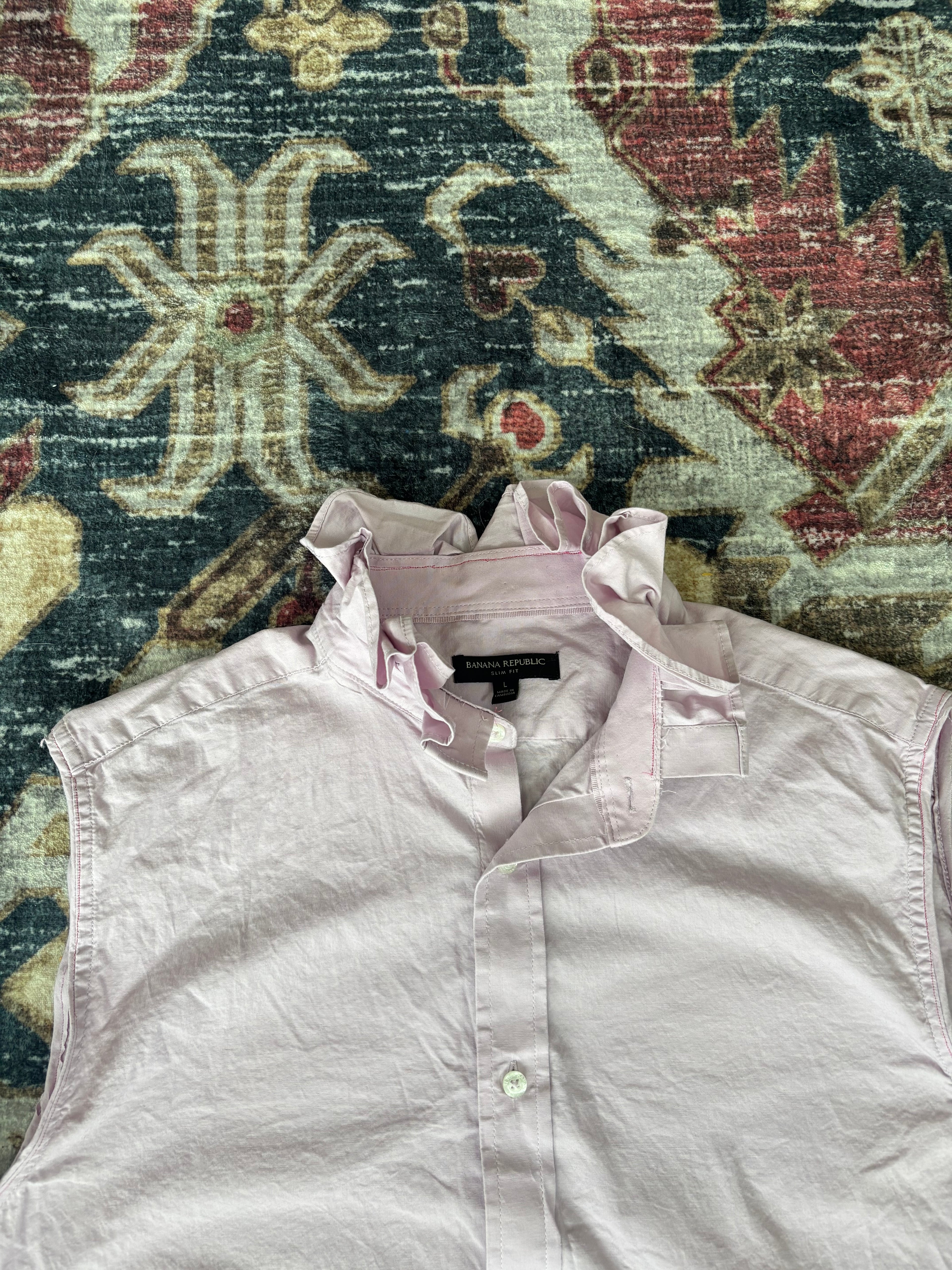 Pink Revamped Button Down Tank