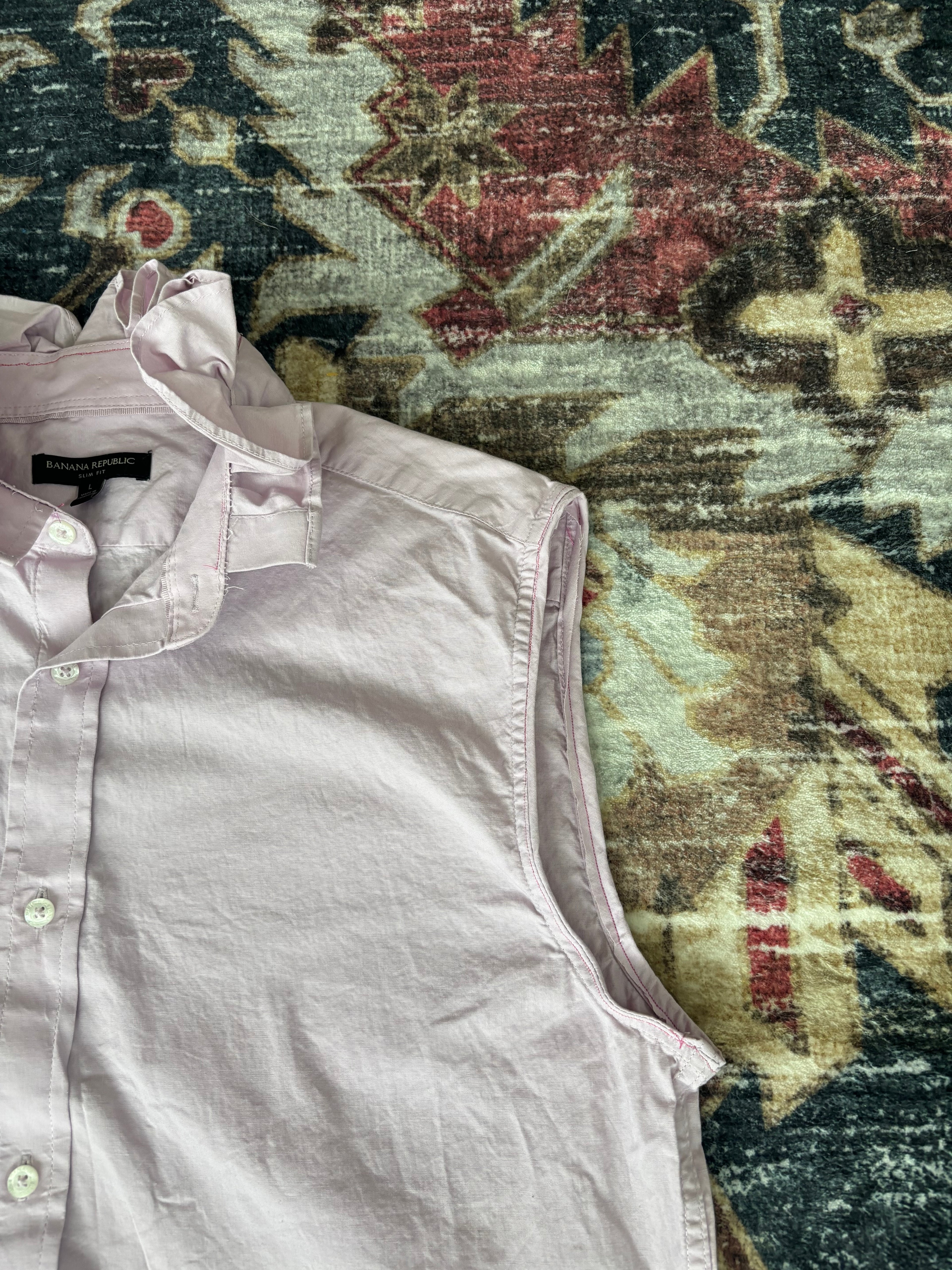 Pink Revamped Button Down Tank
