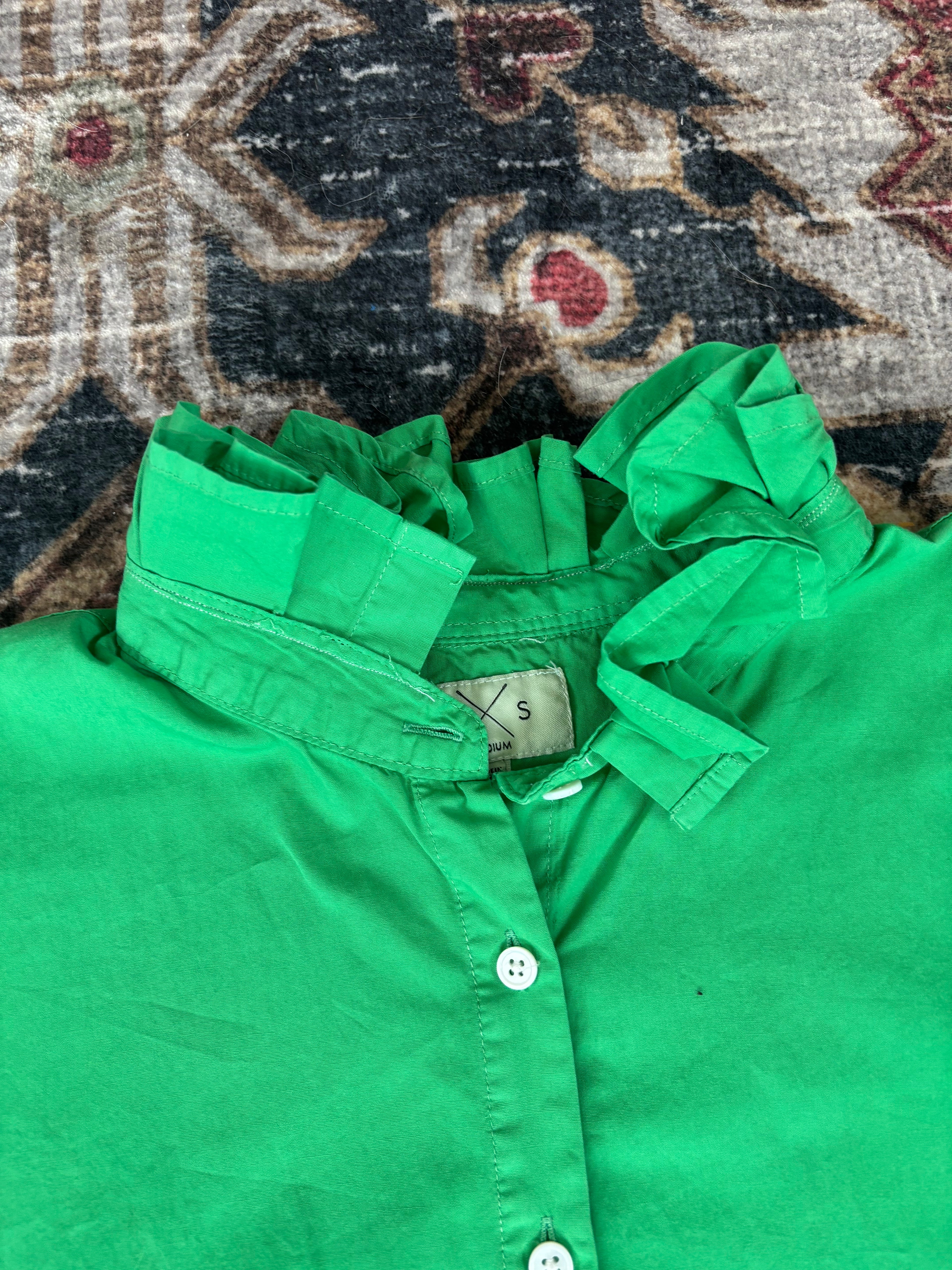 Green Revamped Button Down Tank